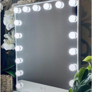 Vertical Vanity Glam Mirror with 18 LED Lights